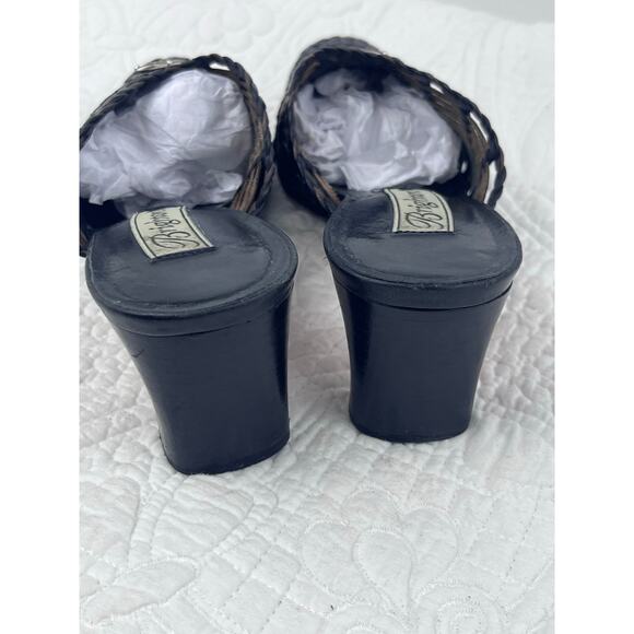 Brighton Women's Size 8M Black/Brown Abby Mules Leather Slip On Sandals - Picture 7 of 9